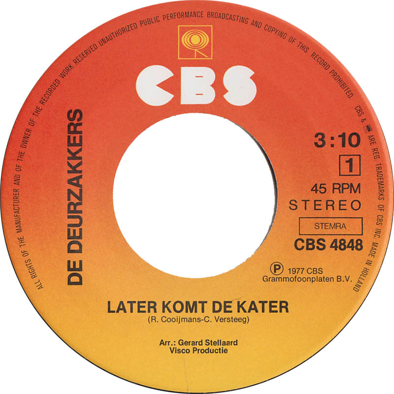 Deurzakkers - Later Komt Kater