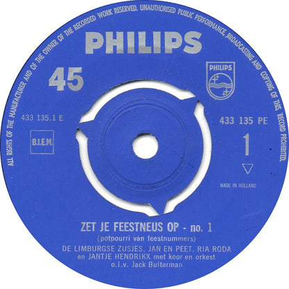 Various - Zet Je Feestneus Op-* Vinyl Singles Vinyl Very Good (VG) <br> Hoes Generic