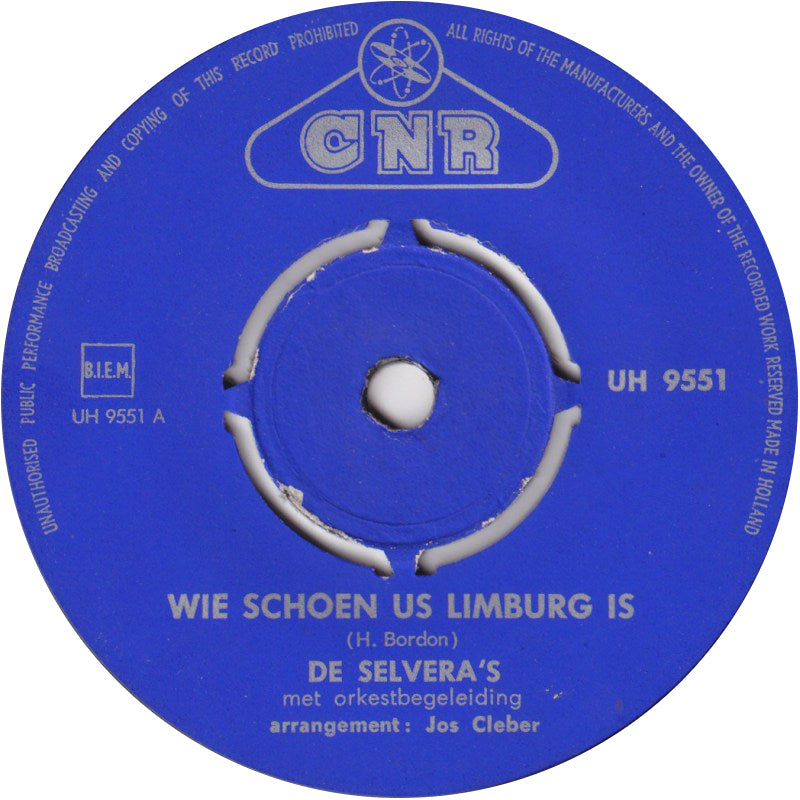 Selvera's - Wie Schoen Us Limburg Is Vinyl Singles Vinyl Very Good (VG) <br> Hoes Good Plus (G+)
