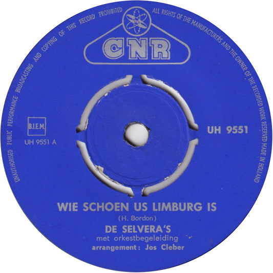 Selvera's - Wie Schoen Us Limburg Is Vinyl Singles Vinyl Very Good (VG) <br> Hoes Good Plus (G+)