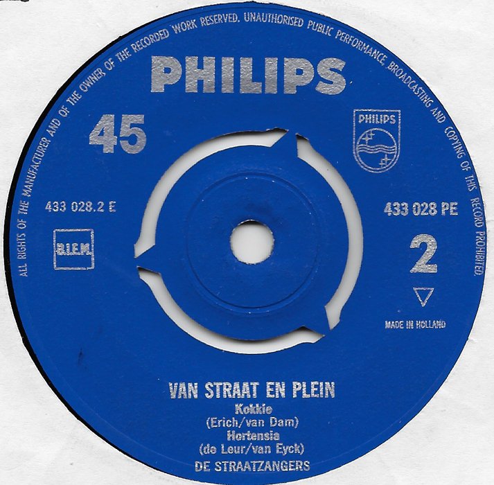 Straatzangers - Van Straat En Plein (EP) 10504 Vinyl Singles EP Hoes: Generic