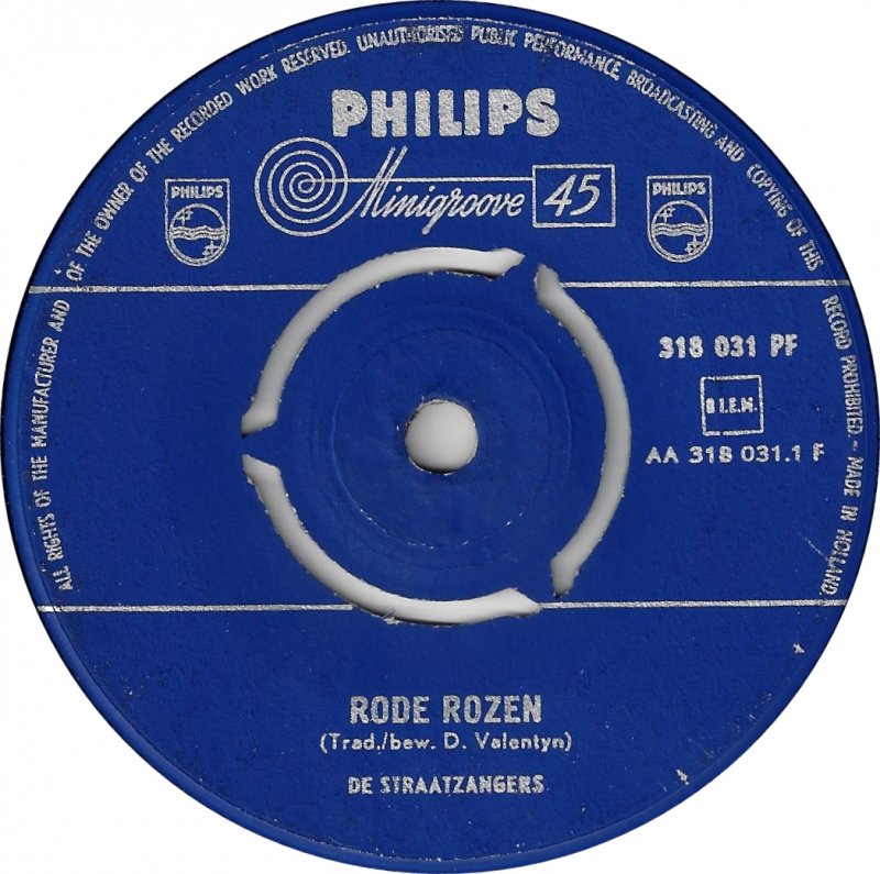 Straatzangers - Rode Rozen 18693 Vinyl Singles Goede Staat