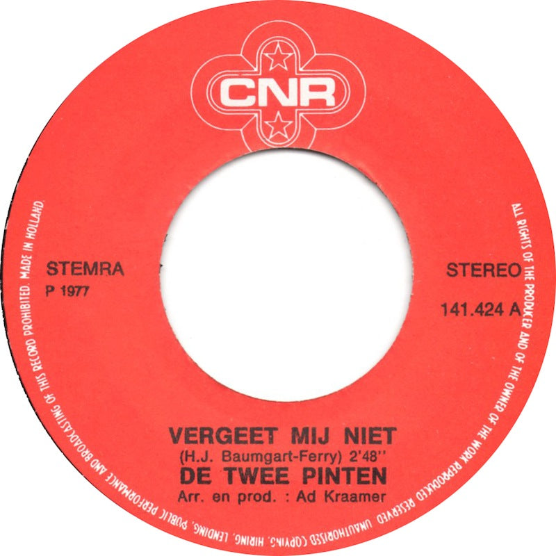 Twee Pinten - Vergeet Mij Niet (B) 18074 Vinyl Singles Goede Staat