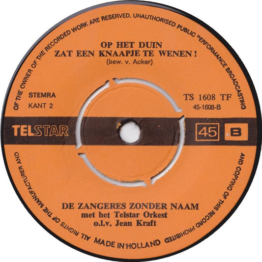 Zangeres Zonder Naam - Zeehondenbabies Vinyl Singles Vinyl Zeer Goed / Hoesje Generic "VINYLSINGLES.NL"