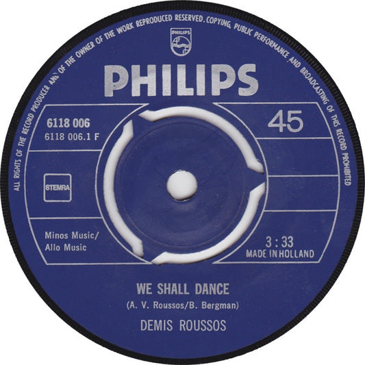 Demis Roussos - We Shall Dance 02131 Vinyl Singles VINYLSINGLES.NL