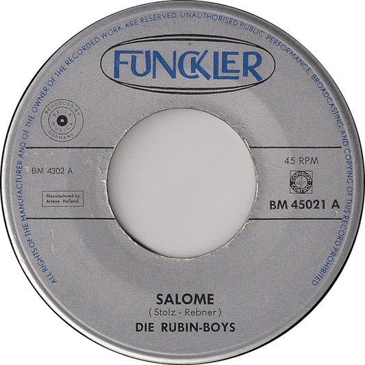 Rubin Boys - Salome Vinyl Singles Vinyl Very Good (VG) <br> Hoes Generic