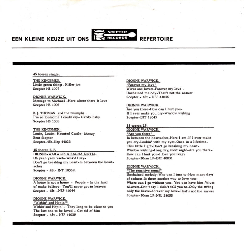 Dionne Warwick - Trains And Boats And Planes Vinyl Singles Vinyl Very Good (VG) <br> Hoes Good Plus (G+)