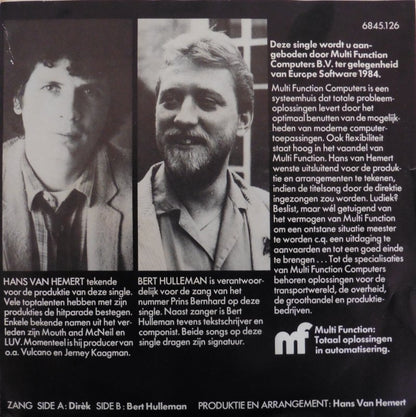 Dirèk / Bert Hulleman - Multi Functioneel / Prins Bernhard Vinyl Singles Vinyl Very Good (VG) <br> Hoes Good Plus (G+)