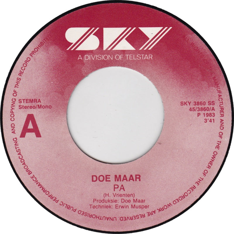 Doe Maar - Pa Vinyl Singles