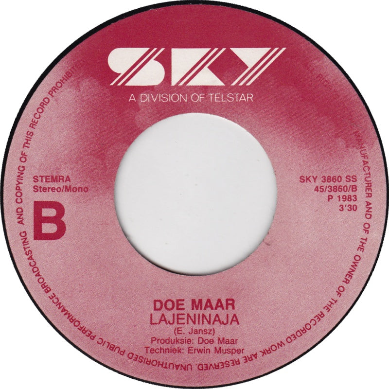 Doe Maar - Pa Vinyl Singles