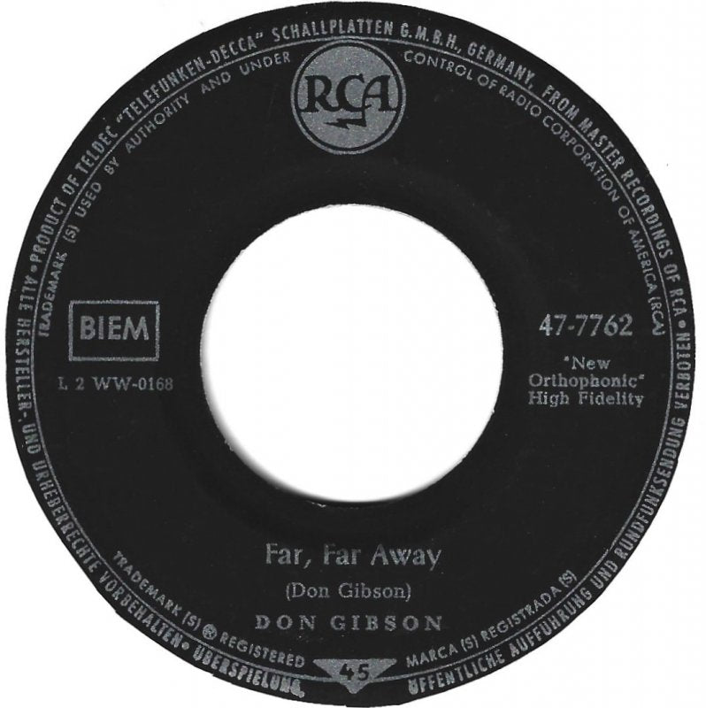 Don Gibson - Far, Far Away Vinyl Singles Vinyl Goed / Hoes Generic