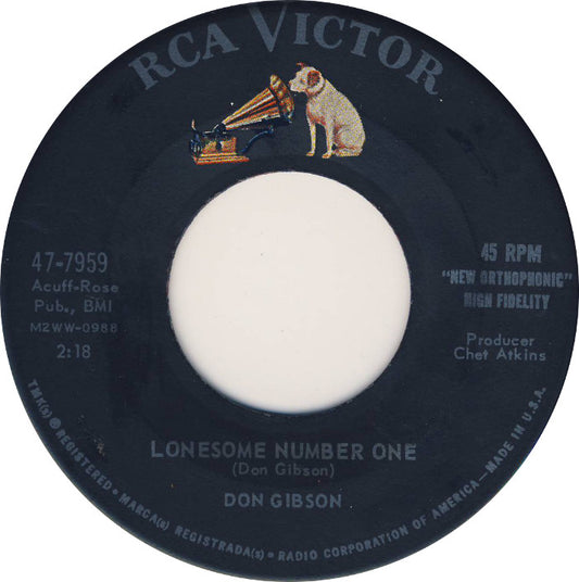 Don Gibson - Lonesome Number One Vinyl Singles Vinyl Goed / Hoes Generic