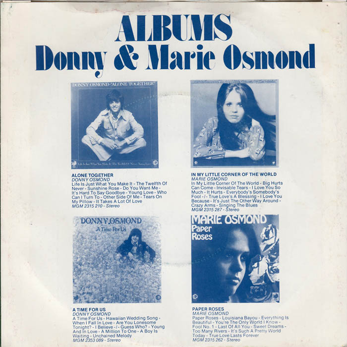Donny & Marie Osmond - I'm Leaving It (All) Up To You Vinyl Singles Vinyl Very Good (VG) <br> Hoes Good Plus (G+)