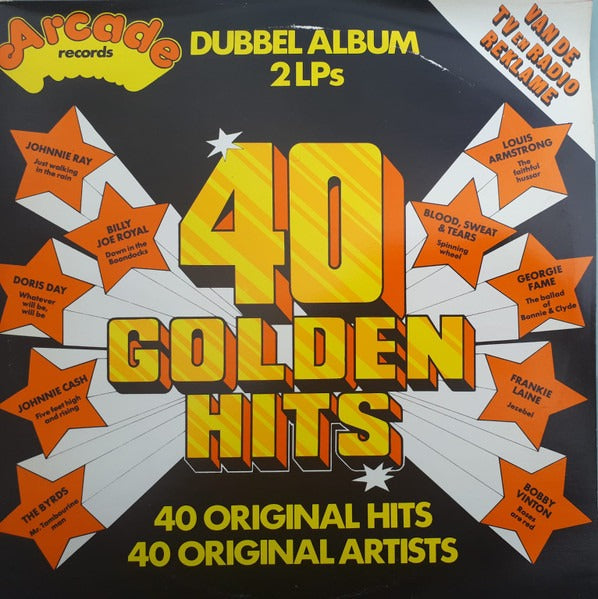 Various - 40 Golden Hits (LP) Vinyl LP Dubbel Vinyl (VG) <br> Hoes (G+)