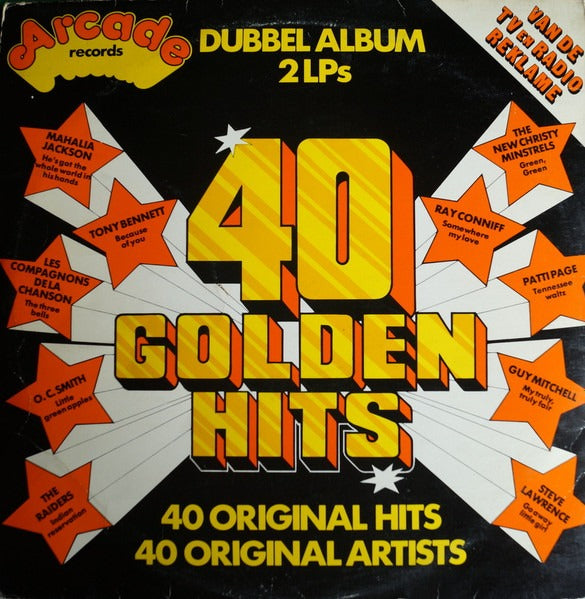 Various - 40 Golden Hits (LP) Vinyl LP Dubbel Vinyl (VG) <br> Hoes (G+)