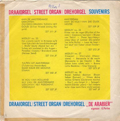 Draaiorgel Arabier - Medley No. 42 Vinyl Singles Vinyl Zeer Goed / Hoesje Goed "VINYLSINGLES.NL"