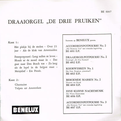 Draaiorgel De Drie Pruiken - Het Plekje Bij De Molen Vinyl Singles EP Vinyl Very Good (VG) <br> Hoes Good Plus (G+)