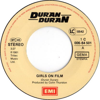 Duran Duran - Girls On Film Vinyl Singles