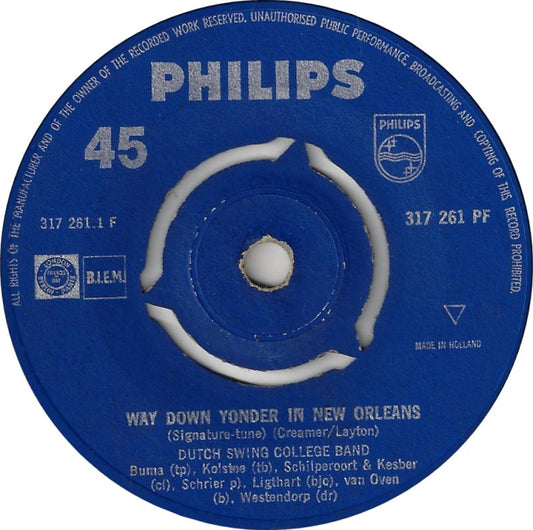 Dutch Swing College Band - Way Down Yonder In New Orleans 38043 Vinyl Singles Goede Staat