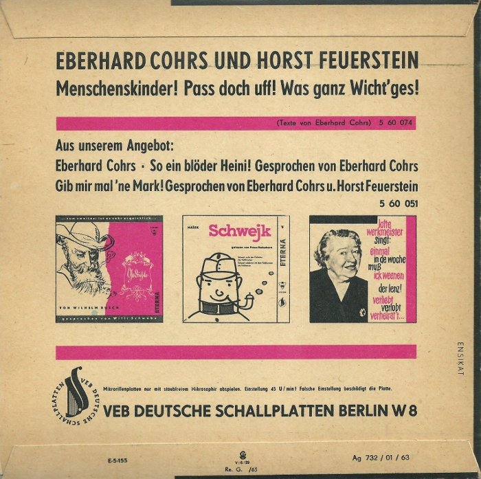 Eberhard Cohrs - Menschenskinder!