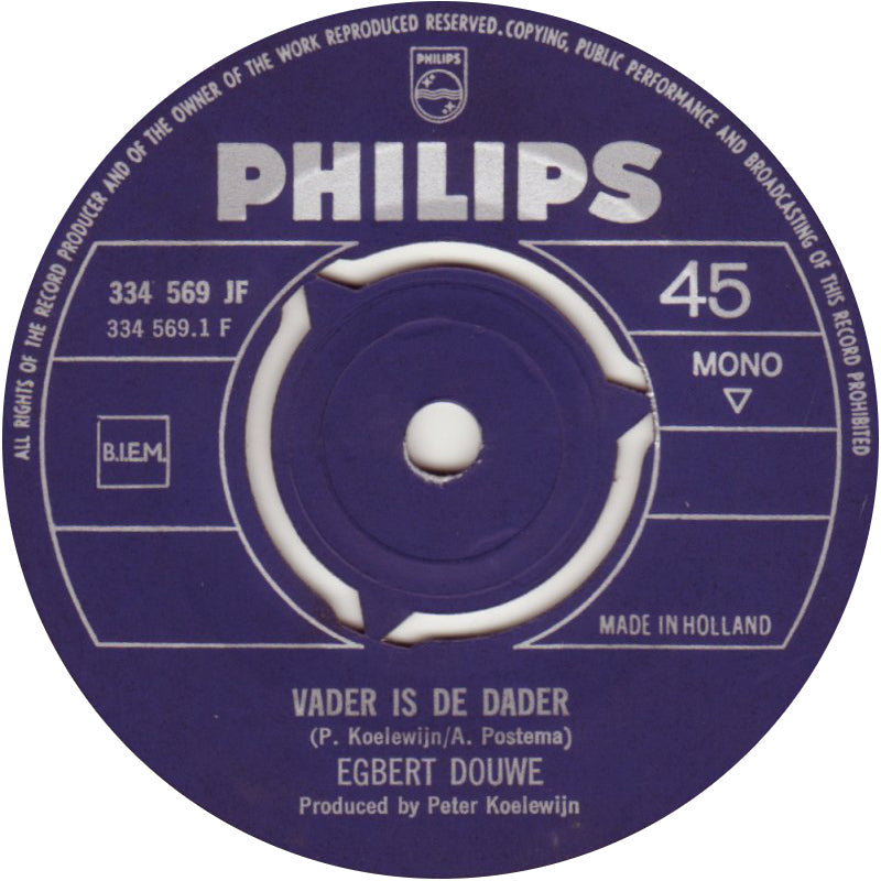 Egbert Douwe - Vader Is De Dader 36878 Vinyl Singles Hoes: Generic