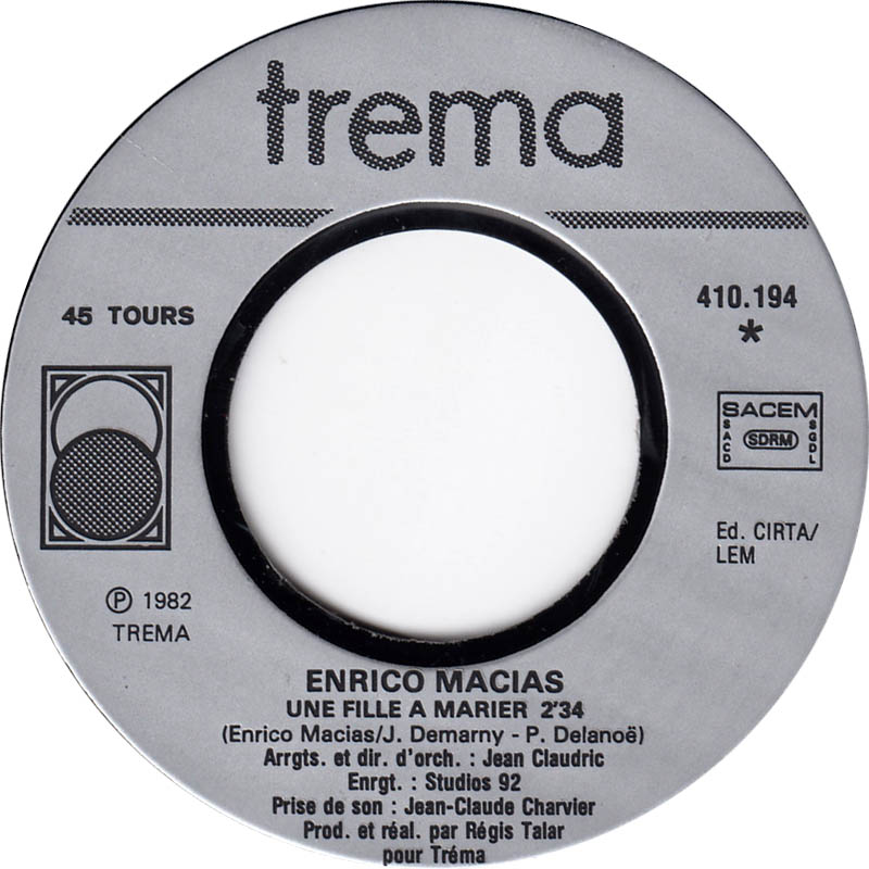 Enrico Macias - Une Fille À Marier