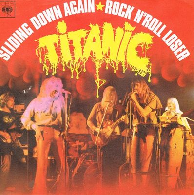 Titanic - Sliding Down Again Vinyl Singles Vinyl Zeer Goed / Hoesje Plakband "VINYLSINGLES.NL"