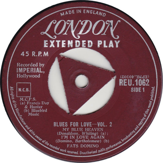 Fats Domino - Blues For Love -Vol. 2 (EP) 19368 Vinyl Singles Zeer Goede Staat