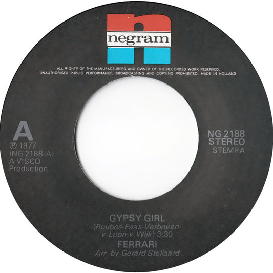 Ferrari - Gypsy Girl Vinyl Singles VINYLSINGLES.NL
