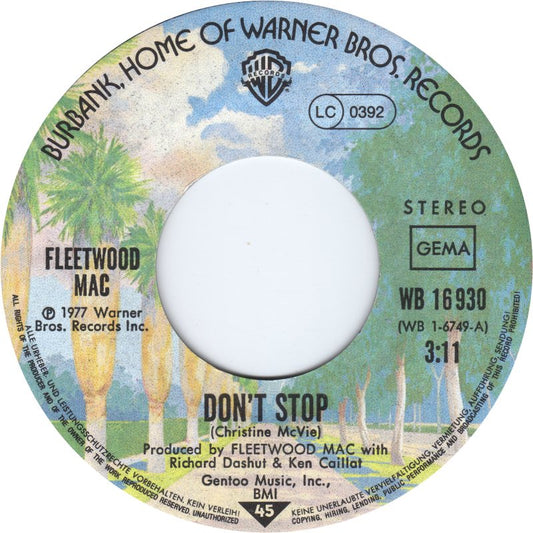 Fleetwood Mac - Don't Stop Vinyl Singles Vinyl (VG) <br> Hoes Generic