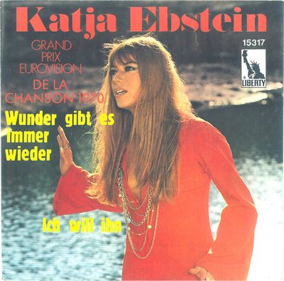 Katja Ebstein - Wunder Gibt Es Immer Wieder Vinyl Singles Media: VG <br> Hoes: G+