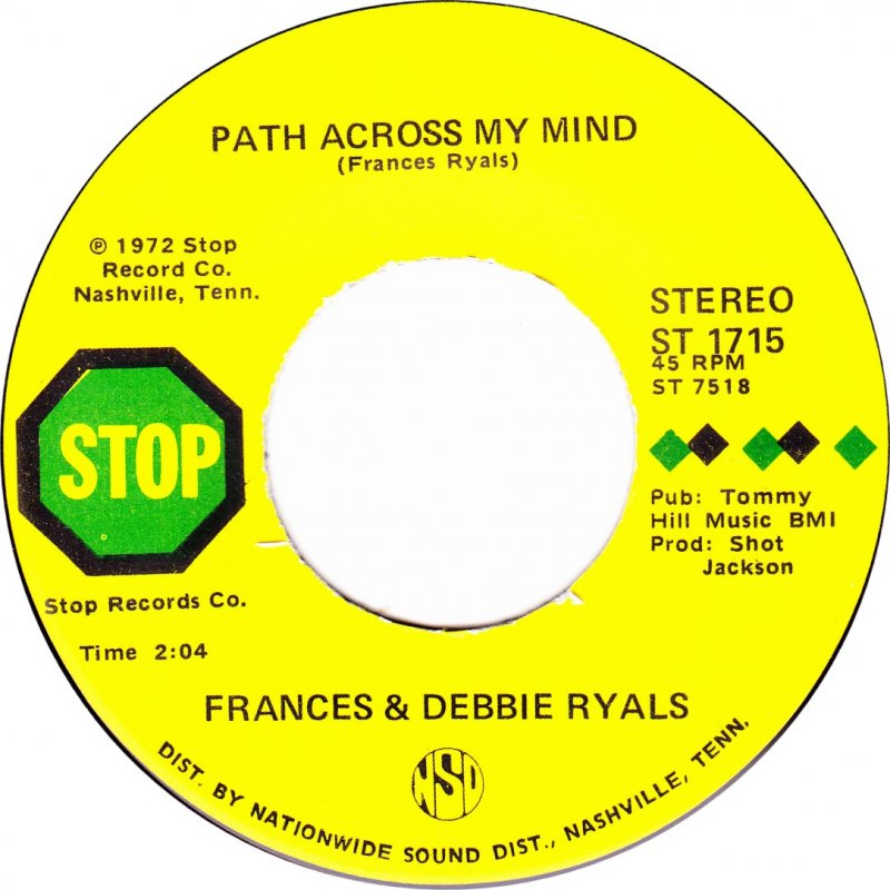 Francis Ryals - Path Across My Mind Vinyl Zeer Goed / Hoesje Generic "VINYLSINGLES.NL"
