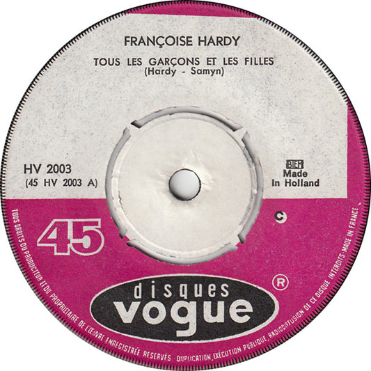 Françoise Hardy - Tous Les Garçons Et Les Filles
