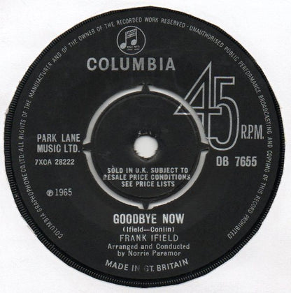 Frank Ifield - Paradise Vinyl Singles Vinyl Zeer Goed / Hoesje Generic "VINYLSINGLES.NL"