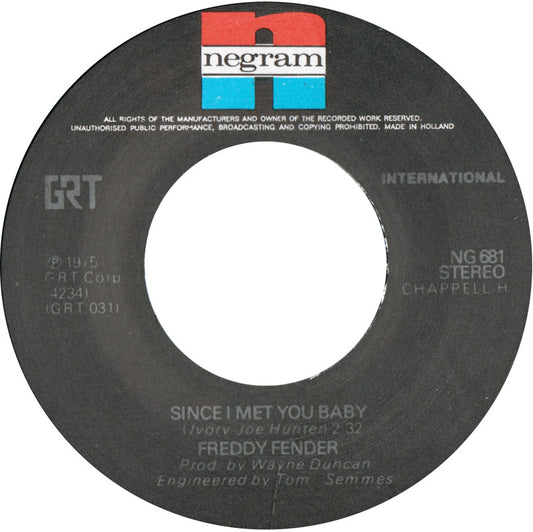 Freddy Fender - Since I Met You Baby
