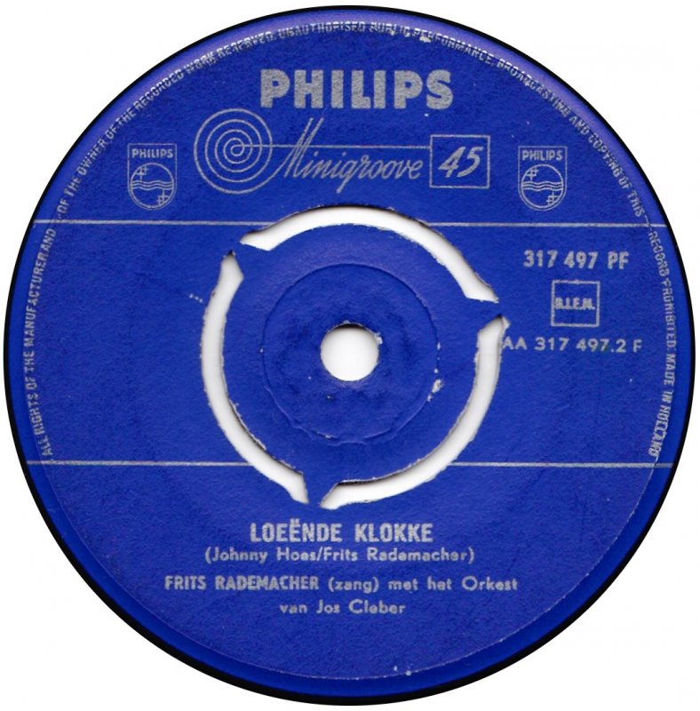 Frits Rademacher -  Loeënde Klokke 38950 Vinyl Singles Goede Staat