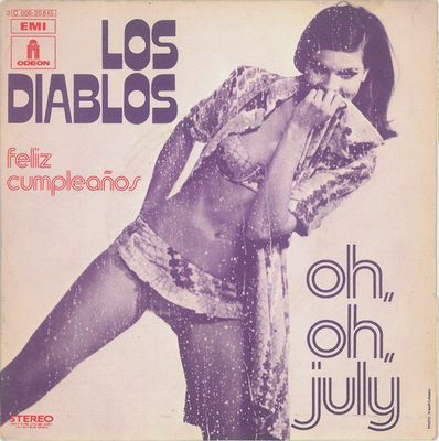 Los Diablos - Oh, Oh, July Vinyl Singles Vinyl (VG) <br> Hoes (G) Tekst