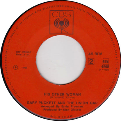 Gary Puckett & The Union Gap - This Girl Is A Woman Now Vinyl Singles Vinyl Zeer Goed / Hoesje Generic "VINYLSINGLES.NL"