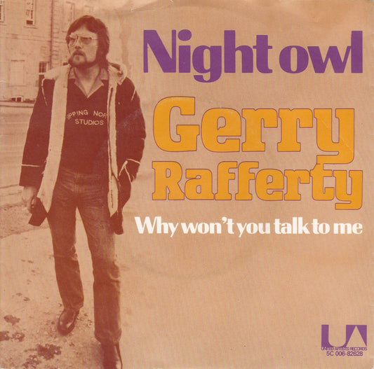 Gerry Rafferty - Night owl Vinyl Singles Vinyl Very Good (VG) <br> Hoes Good Plus (G+)