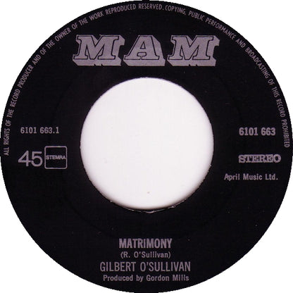 Gilbert O'Sullivan - Matrimony