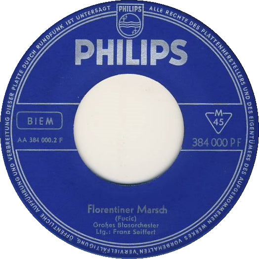 Großes Blasorchester Franz Seiffert - Alte Kameraden Vinyl Singles Vinyl Goed / Hoes Generic