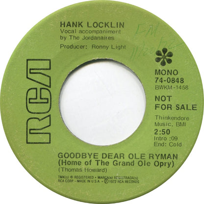 Hank Locklin - Just Call Me Darling Vinyl Singles Vinyl Zeer Goed / Hoesje Generic "VINYLSINGLES.NL"