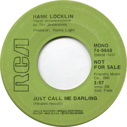 Hank Locklin - Just Call Me Darling Vinyl Singles Vinyl Zeer Goed / Hoesje Generic "VINYLSINGLES.NL"