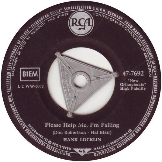 Hank Locklin - Please Help Me, I'm Falling 36458 Vinyl Singles Goede Staat