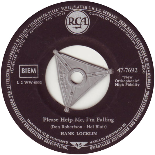 Hank Locklin - Please Help Me, I'm Falling Vinyl Singles Vinyl Goed / Hoes Generic