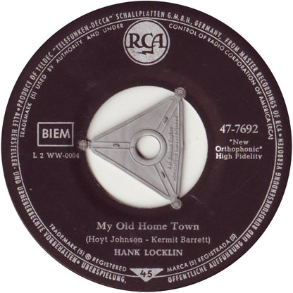 Hank Locklin - Please Help Me, I'm Falling Vinyl Singles Vinyl Very Good (VG) <br> Hoes Generic