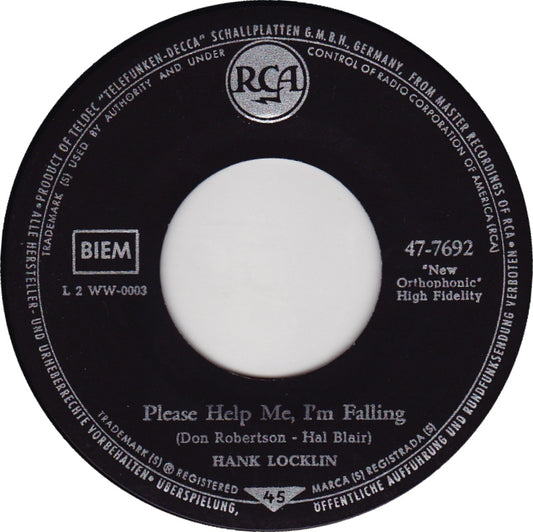Hank Locklin - Please Help Me, I'm Falling Vinyl Singles Vinyl Goed / Hoes Generic