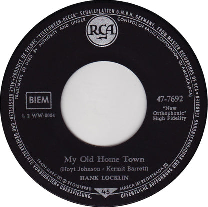 Hank Locklin - Please Help Me, I'm Falling Vinyl Singles Vinyl Very Good (VG) <br> Hoes Generic