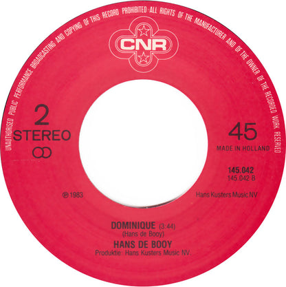 Hans De Booy - Annabel Vinyl Zeer Goed / Hoesje Generic "VINYLSINGLES.NL"