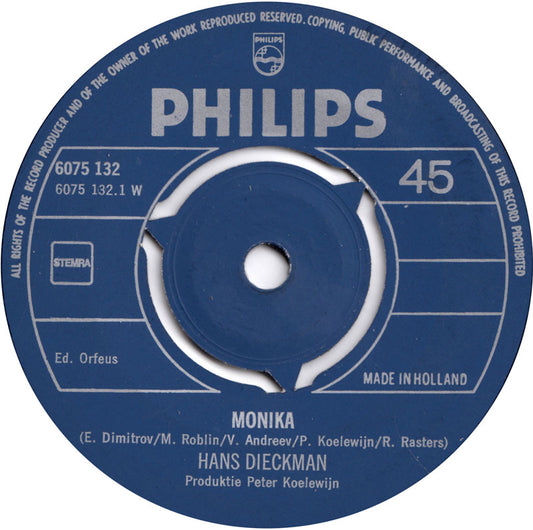 Hans Dieckman - Monika 36094 Vinyl Singles Hoes: Generic